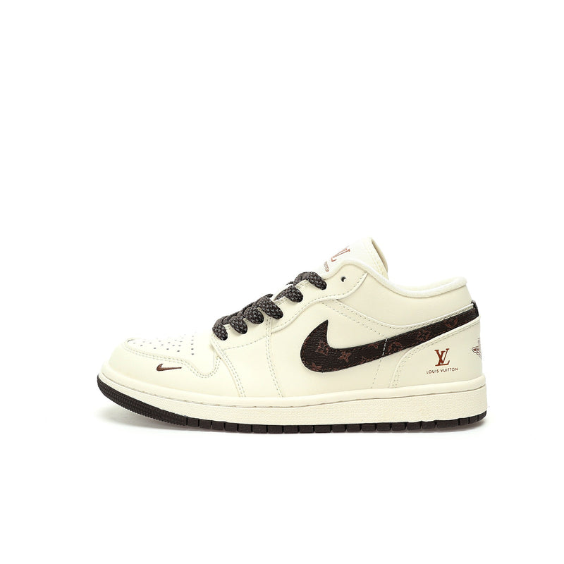 LOUIS VUITTON X NIKE AIR JORDAN 1 LOW OG SP "BEIGE/BROWN/LV MONOGRAM"